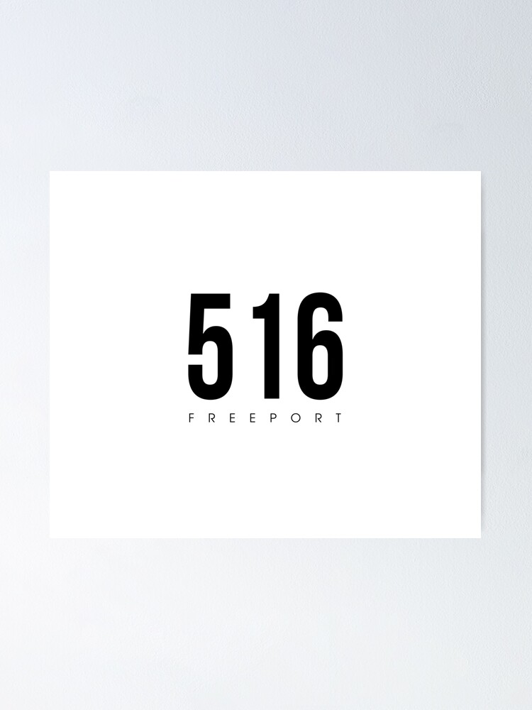 Póster «Freeport, Nueva York Código de área 516» de CartoCreative Redbubble