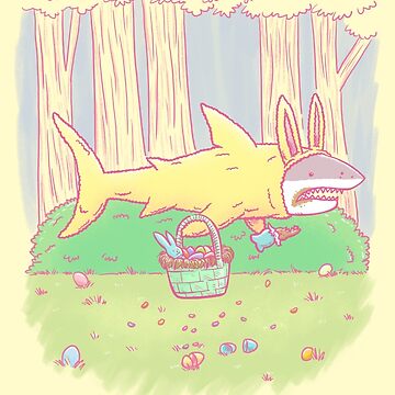 Artwork thumbnail, The Easter Bunny Shark by nickv47