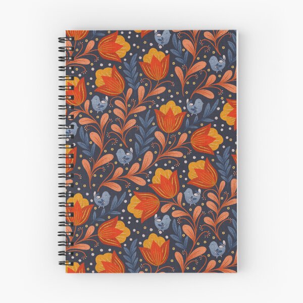 Aperçu de l'œuvre Scandinavian Folk-Art Floral créée et vendue par RebeccaFlaherty.