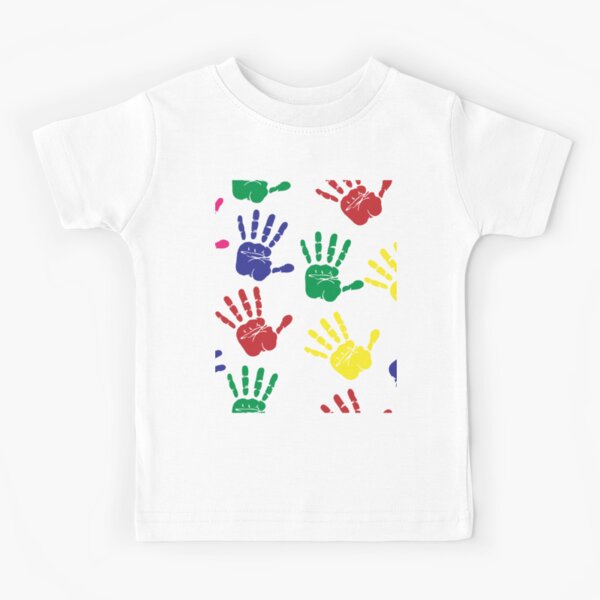 Finger Paint Kids Handprint Essential T-Shirt by mooon85