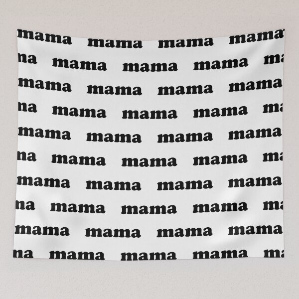 Item preview, Black Mama Word Pattern designed and sold by patterniastudio.