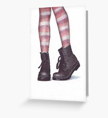 Dr Martens boots by Helga McLeod Greeting Card