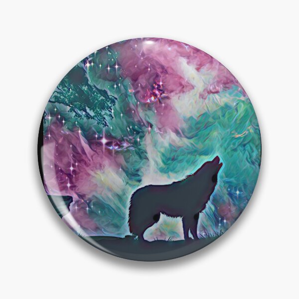 Artikelvorschau, Magische Wolf-Kunst-bunte Wölfe, die zum Mond heulen entworfen und verkauft von SolSel ⭐⭐⭐⭐⭐.