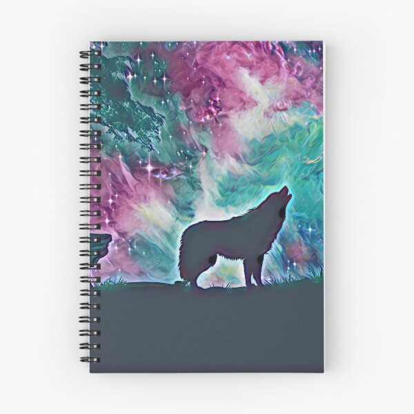 Item preview, Magic Wolf Art Colorful Wolves Howling To The Moon designed and sold by SolSel ⭐⭐⭐⭐⭐.