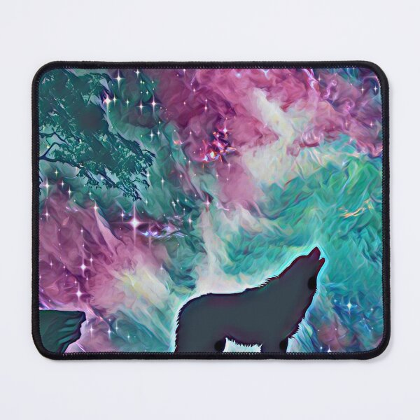 Item preview, Magic Wolf Art Colorful Wolves Howling To The Moon designed and sold by SolSel ⭐⭐⭐⭐⭐.