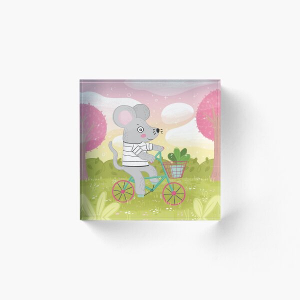 Item preview, Productos ilustrados de Mouse - Mouse en bicicleta designed and sold by SleepyLilSloth.