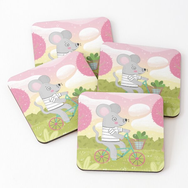 Item preview, Mouse Illustrated Products - Mouse on a Bike designed and sold by SleepyLilSloth.