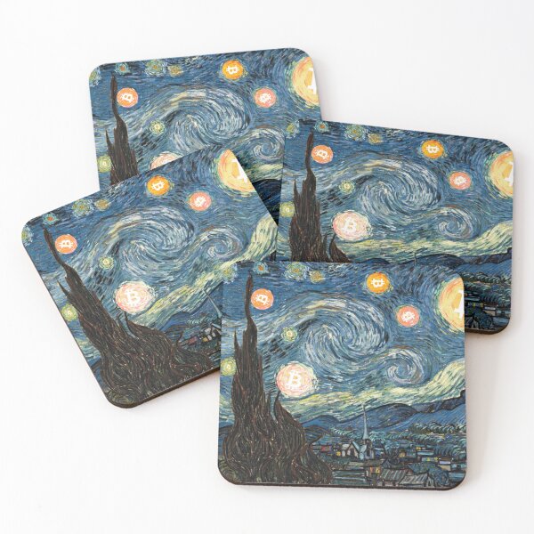 Item preview, Starry Night Bitcoin designed and sold by Crypmetal.