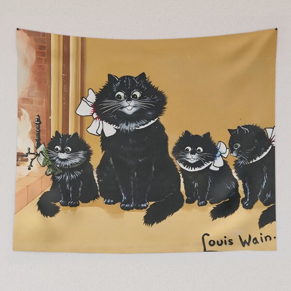 Item preview, East, West, Home's Best by Louis Wain designed and sold by WonderweissStudio.