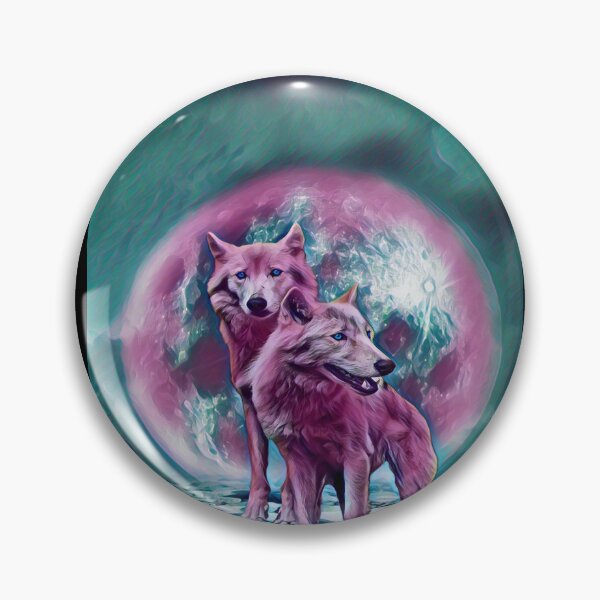 Artikelvorschau, Magische Wolf-Kunst-bunte Wölfe, die zum Mond heulen entworfen und verkauft von SolSel ⭐⭐⭐⭐⭐.