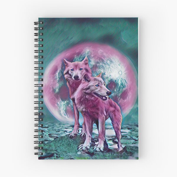 Item preview, Magic Wolf Art Colorful Wolves Howling To The Moon designed and sold by SolSel ⭐⭐⭐⭐⭐.