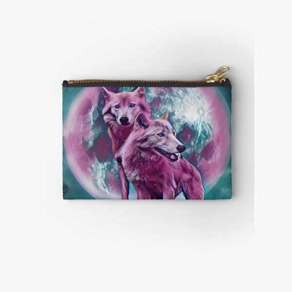 Item preview, Magic Wolf Art Colorful Wolves Howling To The Moon designed and sold by SolSel ⭐⭐⭐⭐⭐.