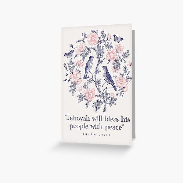 Item preview, Psalm 29:11 (Vintage Flowers and Birds) designed and sold by Paper Bee Gift Shop.