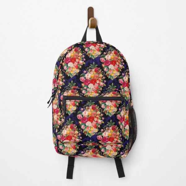 Artikelvorschau, Blumen in einem Rautenmuster, dekoratives Muster, modernes Design, Blumen-Repeat-Muster, dunkelblaues Blumenmuster entworfen und verkauft von ZeinabTaha.