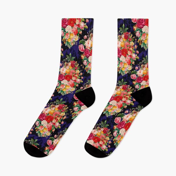 Artikelvorschau, Blumen in einem Rautenmuster, dekoratives Muster, modernes Design, Blumen-Repeat-Muster, dunkelblaues Blumenmuster entworfen und verkauft von ZeinabTaha.