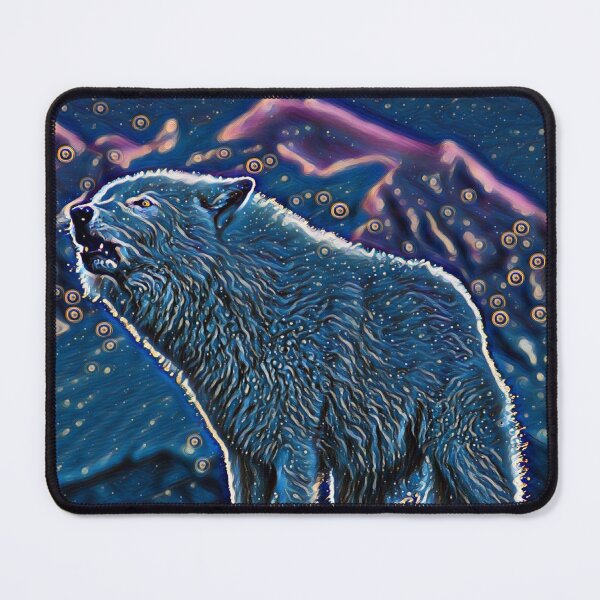 Item preview, Magic Wolf Art Colorful Wolves Howling To The Moon designed and sold by SolSel ⭐⭐⭐⭐⭐.