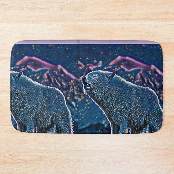 Item preview, Magic Wolf Art Colorful Wolves Howling To The Moon designed and sold by SolSel ⭐⭐⭐⭐⭐.