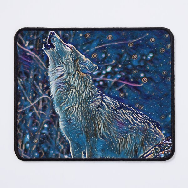 Artikelvorschau, Magische Wolf-Kunst-bunte Wölfe, die zum Mond heulen entworfen und verkauft von SolSel ⭐⭐⭐⭐⭐.