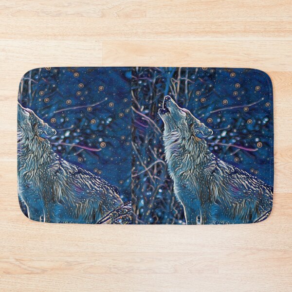 Item preview, Magic Wolf Art Colorful Wolves Howling To The Moon designed and sold by SolSel ⭐⭐⭐⭐⭐.