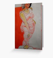 Orange hoops Greeting Card