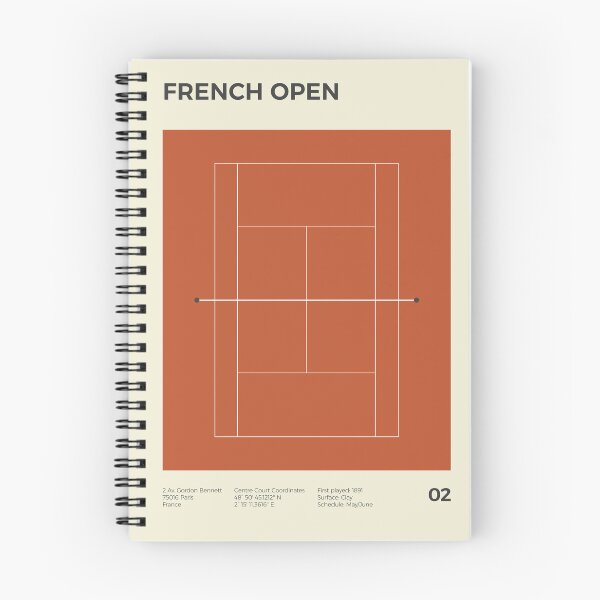 Artikelvorschau, French Open Grand-Slam-Tennis entworfen und verkauft von MDRNHOME.