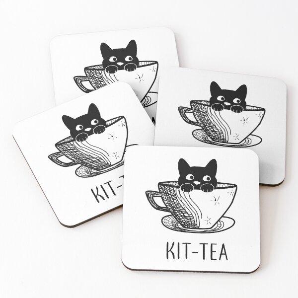 Item preview, KitTea Cat Lover Cute And Funny Black Cat designed and sold by HardiKel.