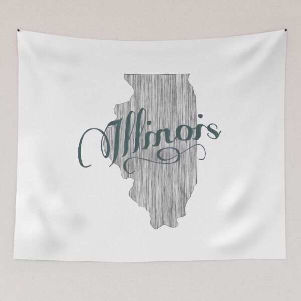 Aperçu de l'œuvre Typographie de l'Illinois créée et vendue par surgedesigns.