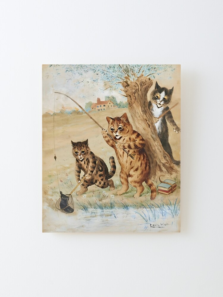 Cats relaxing in the grounds at Napsbury Wood Print