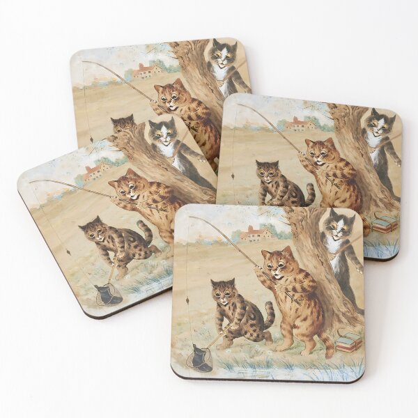 Item preview, The Good Catch by Louis Wain designed and sold by WonderweissStudio.