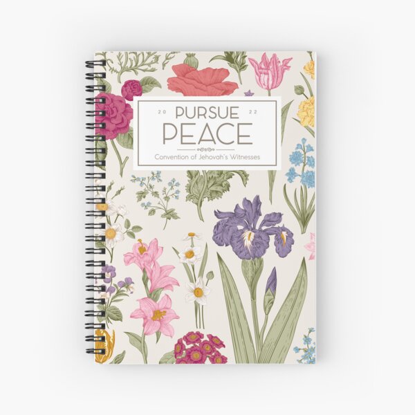 Perseguir la paz (flores vintage) Cuaderno de espiral