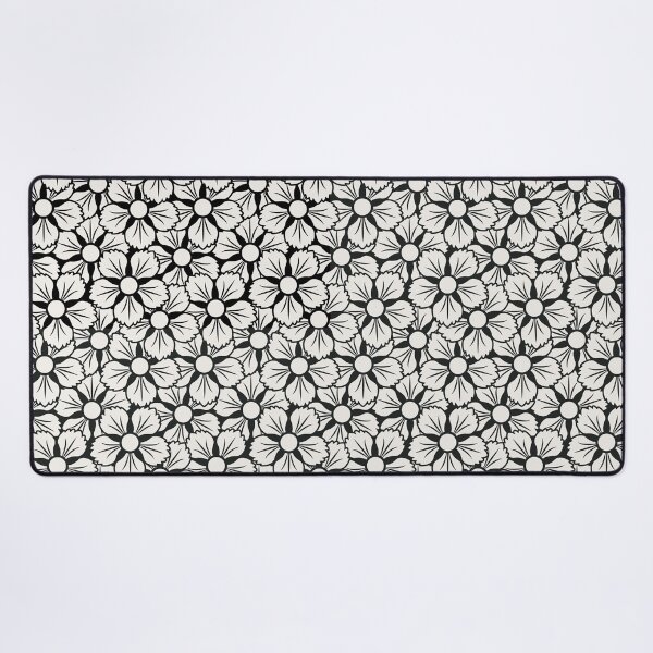 Item preview, White Japanese Flower on black background designed and sold by KaitoJapanDesign.