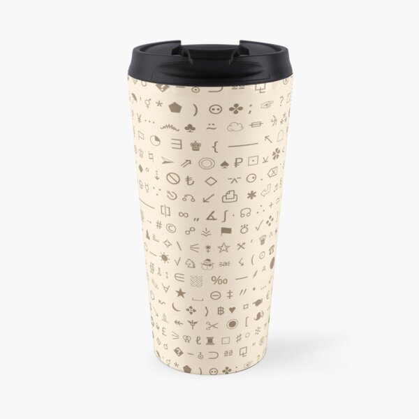 Esoteric symbols range - Unicode special characters - brown/parchment Travel Mug