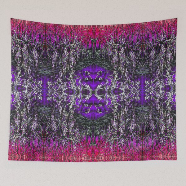 Item preview, The Seventh Circle - Purple - Dante's Inferno - Dark Psychedelic Art Tapestry Print designed and sold by SubQtaneousArt.