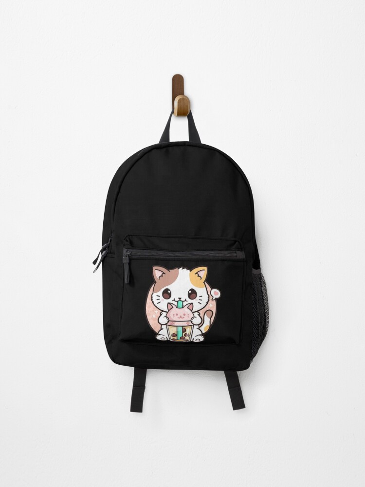 Cat Boba Tea Bubble Tea Anime Kawaii Japanese Girls Teenager Backpack