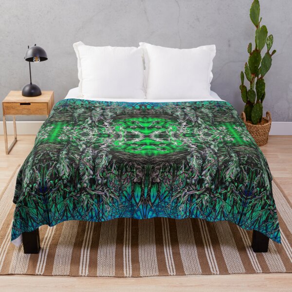 Item preview, The Seventh Circle - Green - Dante's Inferno - Dark Psychedelic Art Tapestry Print designed and sold by SubQtaneousArt.