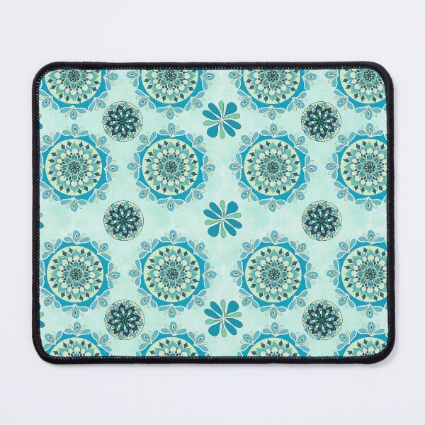 Item preview, Mandala Olive Blue Allover Print designed and sold by Cedarrue.