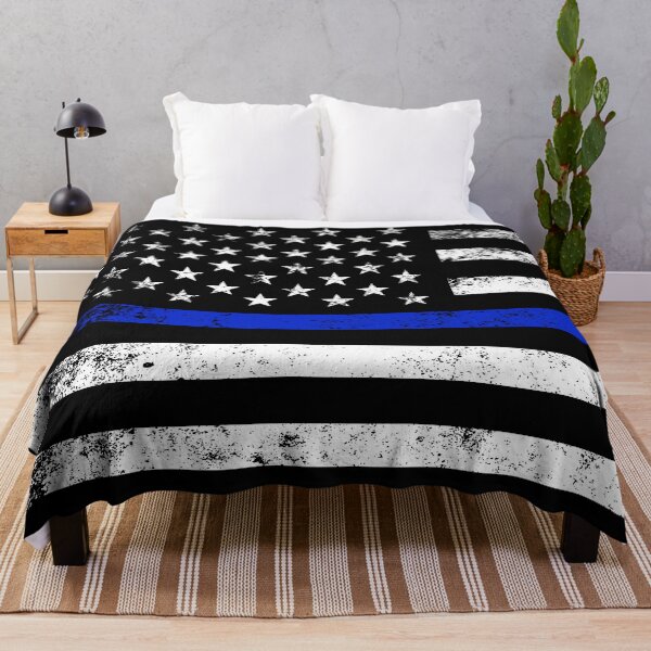 Item preview, Police Styled Distressed Horizontal American Flag designed and sold by Cloud9hopper.