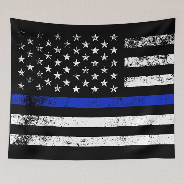 Item preview, Police Styled Distressed Horizontal American Flag  designed and sold by Cloud9hopper.