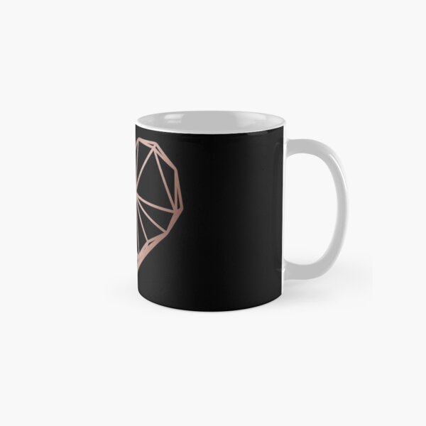 Rose Gold Geometric Heart Classic Mug