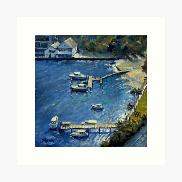 Deep Blue Lavender Bay, Sydney Harbour Art Print