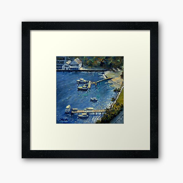 Deep Blue Lavender Bay, Sydney Harbour Framed Art Print