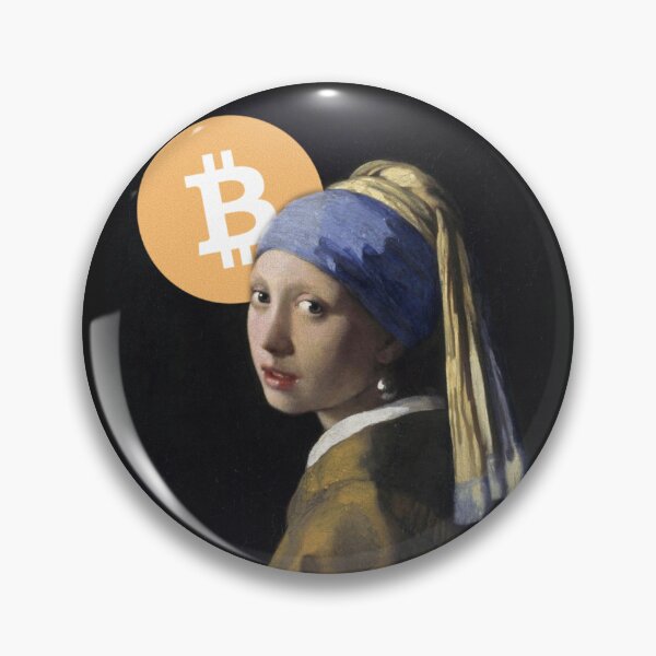Item preview, Girl with Pearl Bitcoin designed and sold by Crypmetal.