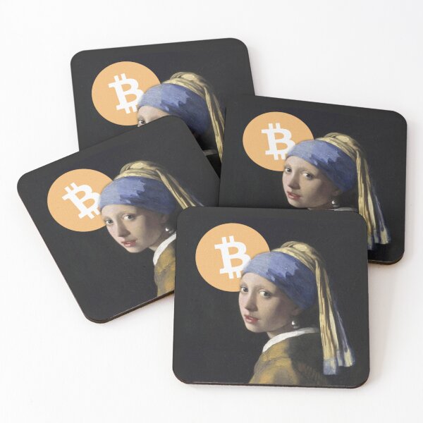 Item preview, Girl with Pearl Bitcoin designed and sold by Crypmetal.