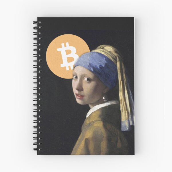 Item preview, Chica con perla Bitcoin designed and sold by Crypmetal.