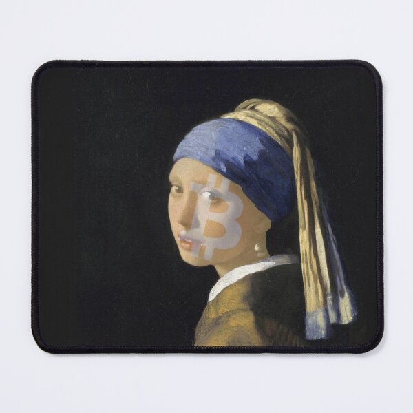 Item preview, Girl with Pearl Bitcoin designed and sold by Crypmetal.