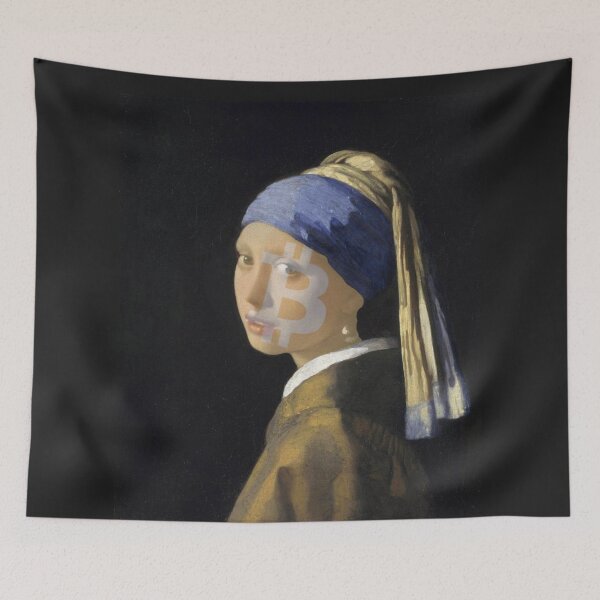 Item preview, Girl with Pearl Bitcoin designed and sold by Crypmetal.