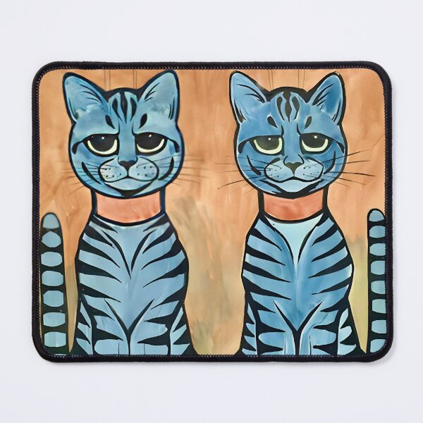 Item preview, Twins by Louis Wain designed and sold by WonderweissStudio.