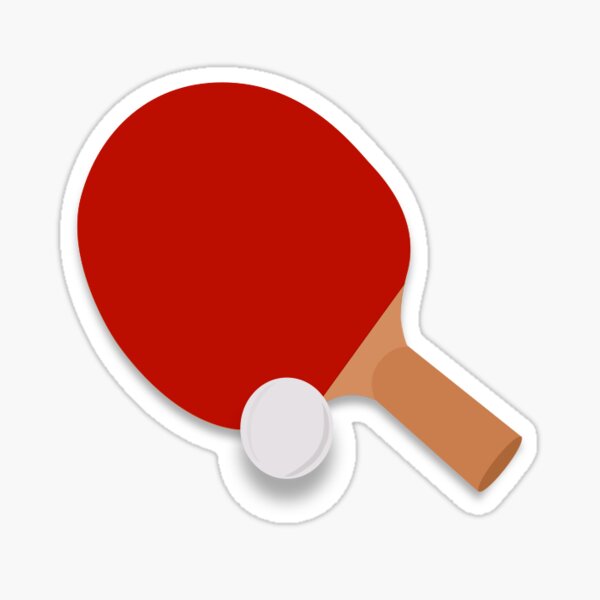 Sticker Ping pong paddles and balls 