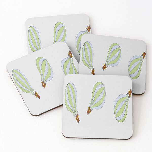 Item preview, Blue and green hot air balloon pattern designed and sold by tetibright.