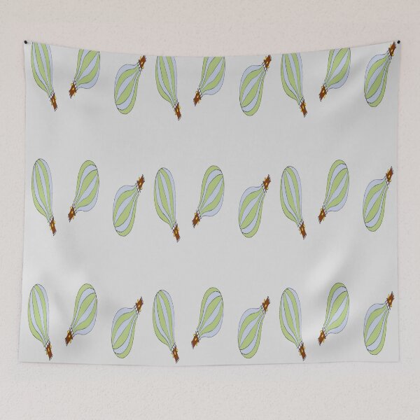 Item preview, Blue and green hot air balloon pattern designed and sold by tetibright.